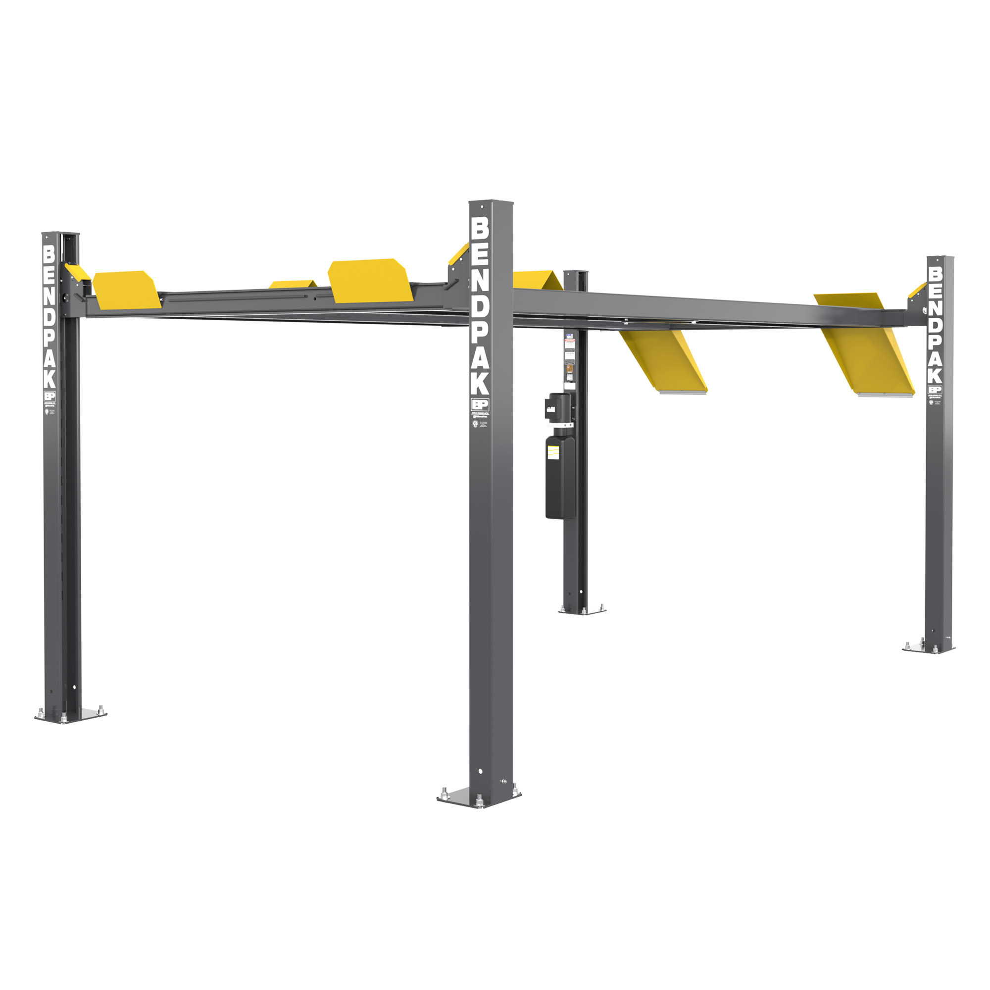 BendPak, Four-Post Lift Extra-Wide 9000lb.Capacity, Capacity 9000 lb, Max. Rise 7 ft, Horsepower 3 HP, Model# HD-9EWT
